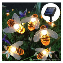 New Led Solar Lamp String Outdoor Courtyard Honey Decorative Led Holiday Time Light Solar Bee Shape String Lights